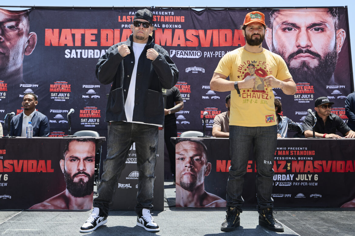 Photos: Nate Diaz vs. Jorge Masvidal Anaheim press conference