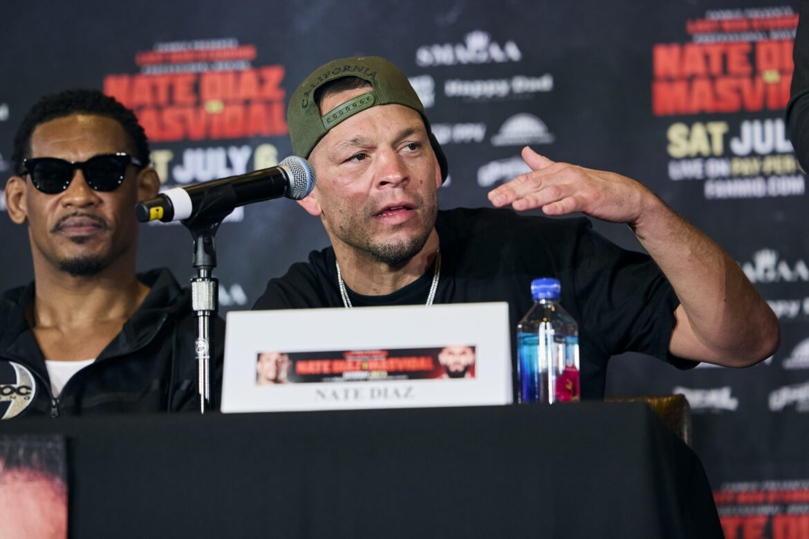 Photos: Nate Diaz vs. Jorge Masvidal pre-fight press conference