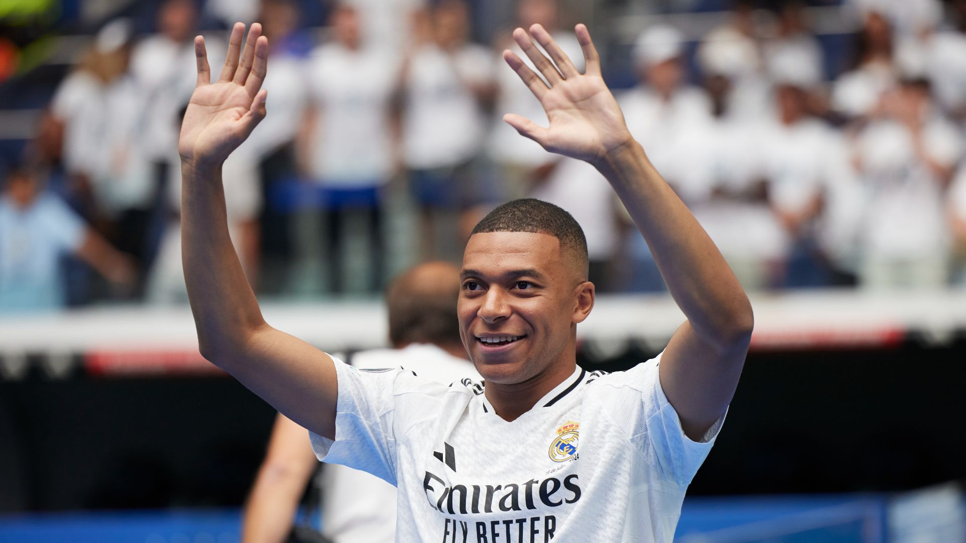 Mbappe unveiled at Bernabeu