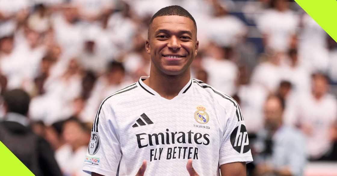 Kylian Mbappe's Real Madrid's presentation.