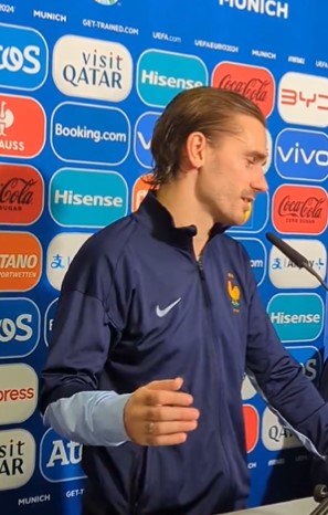 Antoine Griezmann walked out of a press conference after a question about his France future