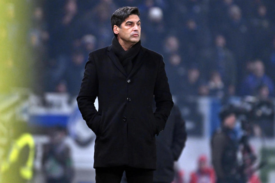 Milan's coach Paulo Fonseca looks on during the Italian Serie A soccer match between Atalanta BC and AC Milan, in Bergamo, Italy, 06 December 2024. EPA-EFE/MICHELE MARAVIGLIA