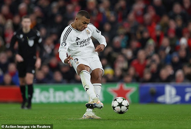 Mbappe received much criticism for his penalty miss in Real Madrid's defeat to Liverpool