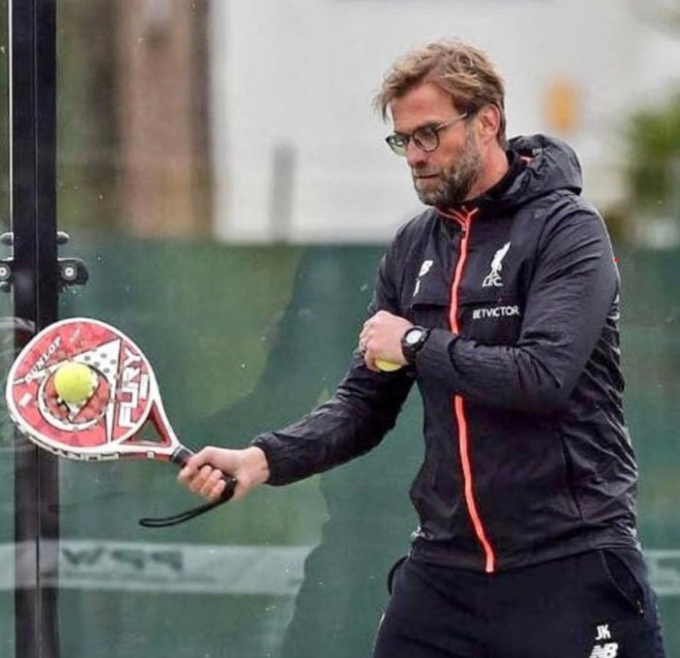 Jurgen Klopp playing padel.